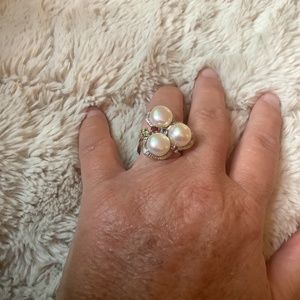 QVC HONORA Pearl & Gemstone Ring